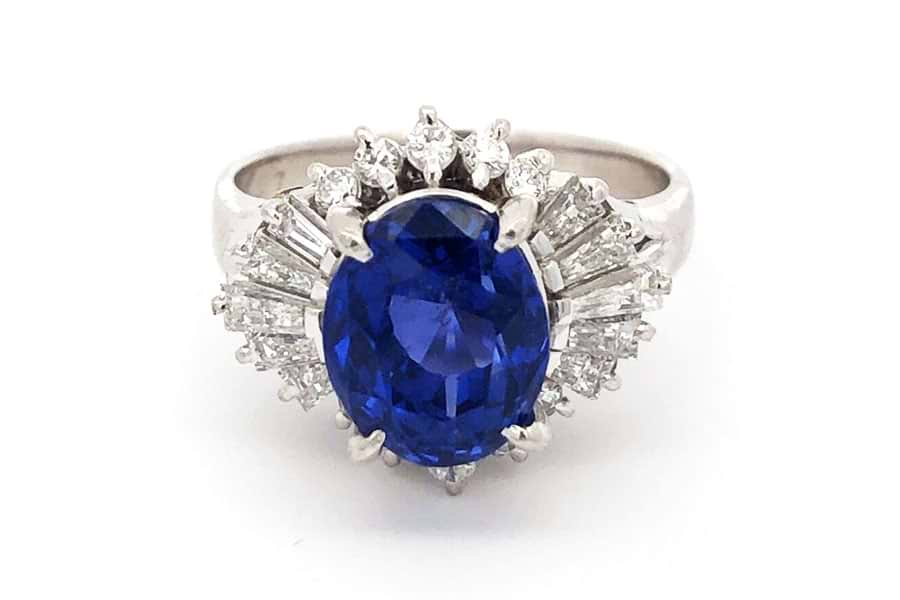 Pt900×サファイア×ダイヤモンドリング S4.47ct MD0.80ct の買取